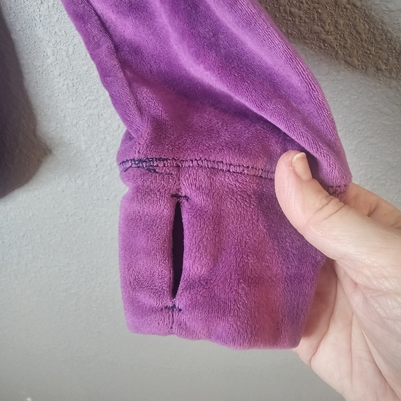 ClimateRight by CuddlDuds Womens Small Purple Soft Fuzzy Long Sleeve Shirt - Picture 5 of 7